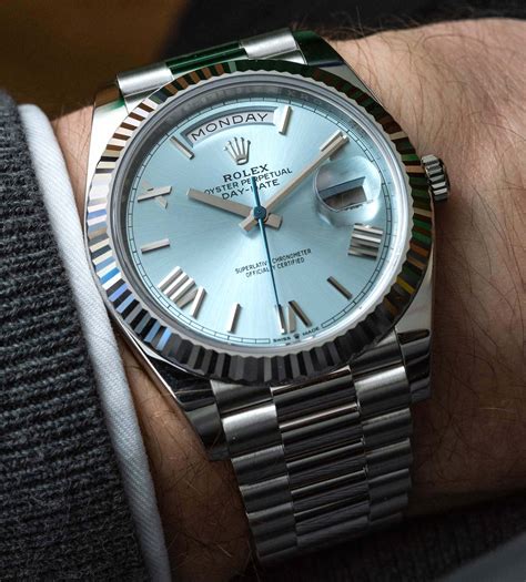 rolex oyster day date 40 platinum|rolex day date platinum baguette.